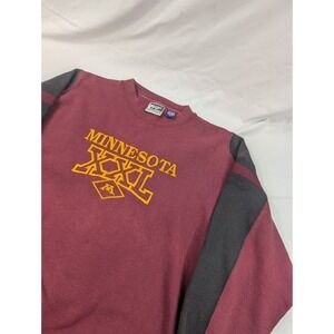 Vintage Wolf Sportswear Heavy Crew Neck Sweatshirt Pullover Minnesota Mens Large